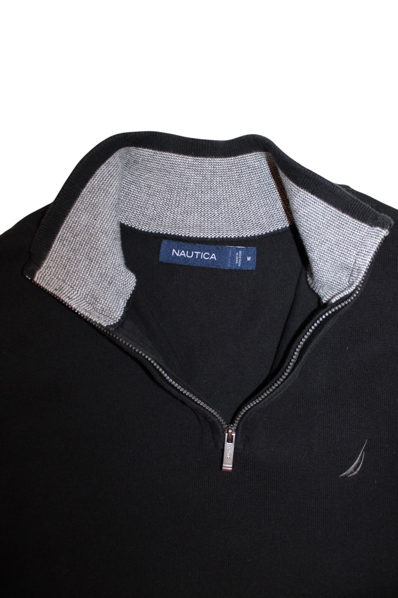 Nautica Mens Black Quarter Zip (Size M)