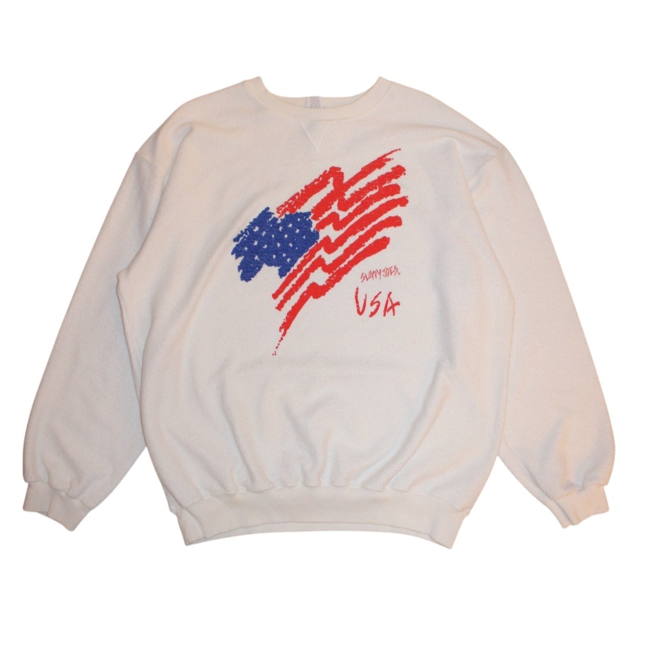 Sloppy Joes Mens White USA Sweatshirt (Size XL)