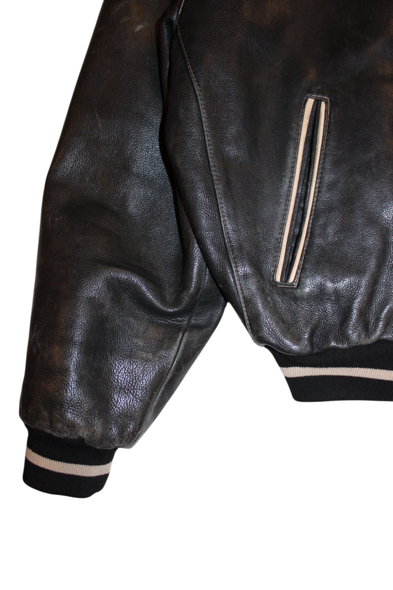 Sportnick Mens Leather Bomber Jacket (Size L)