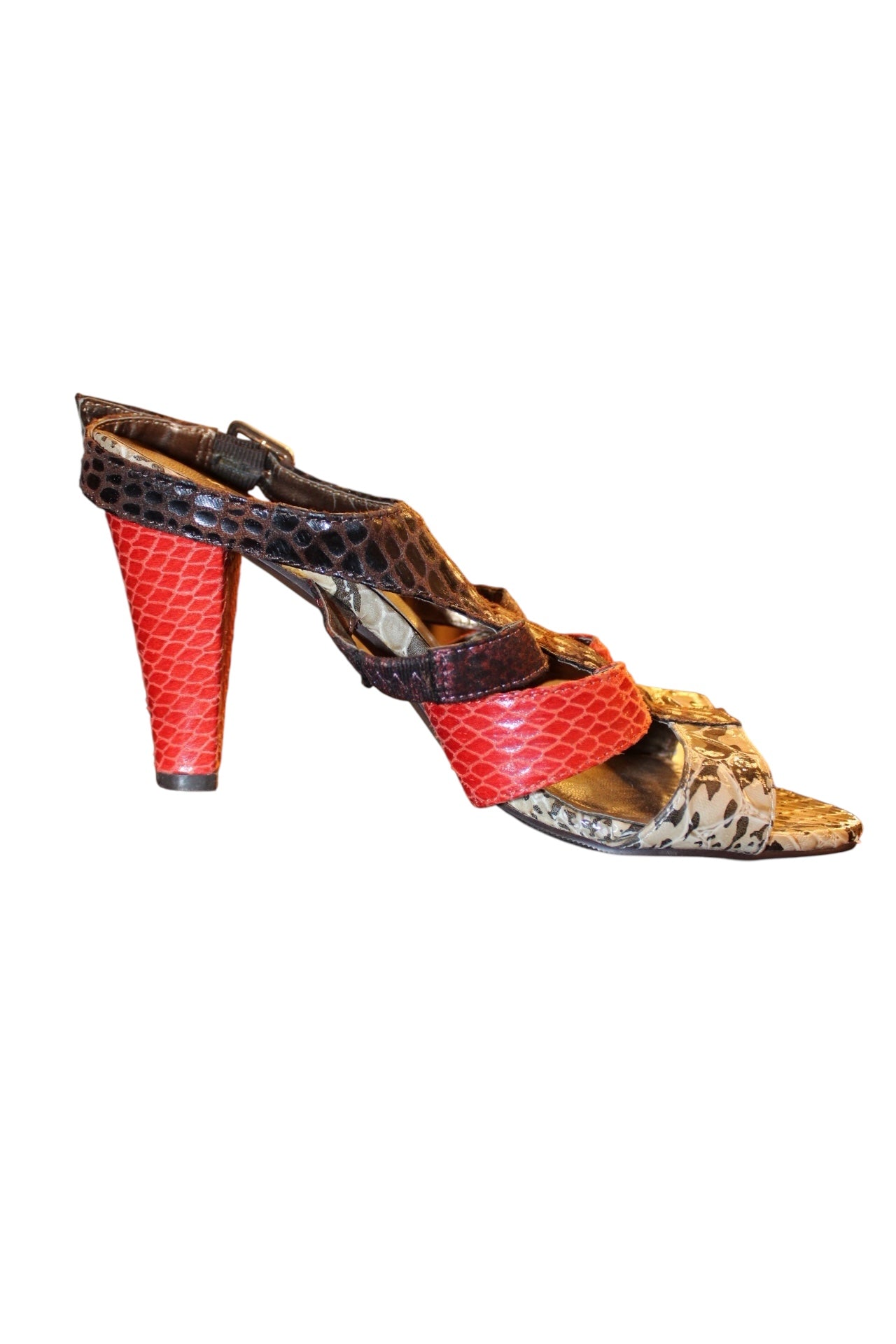 Fiore Collection Snakeskin Patterned Heels (UK Size 5)