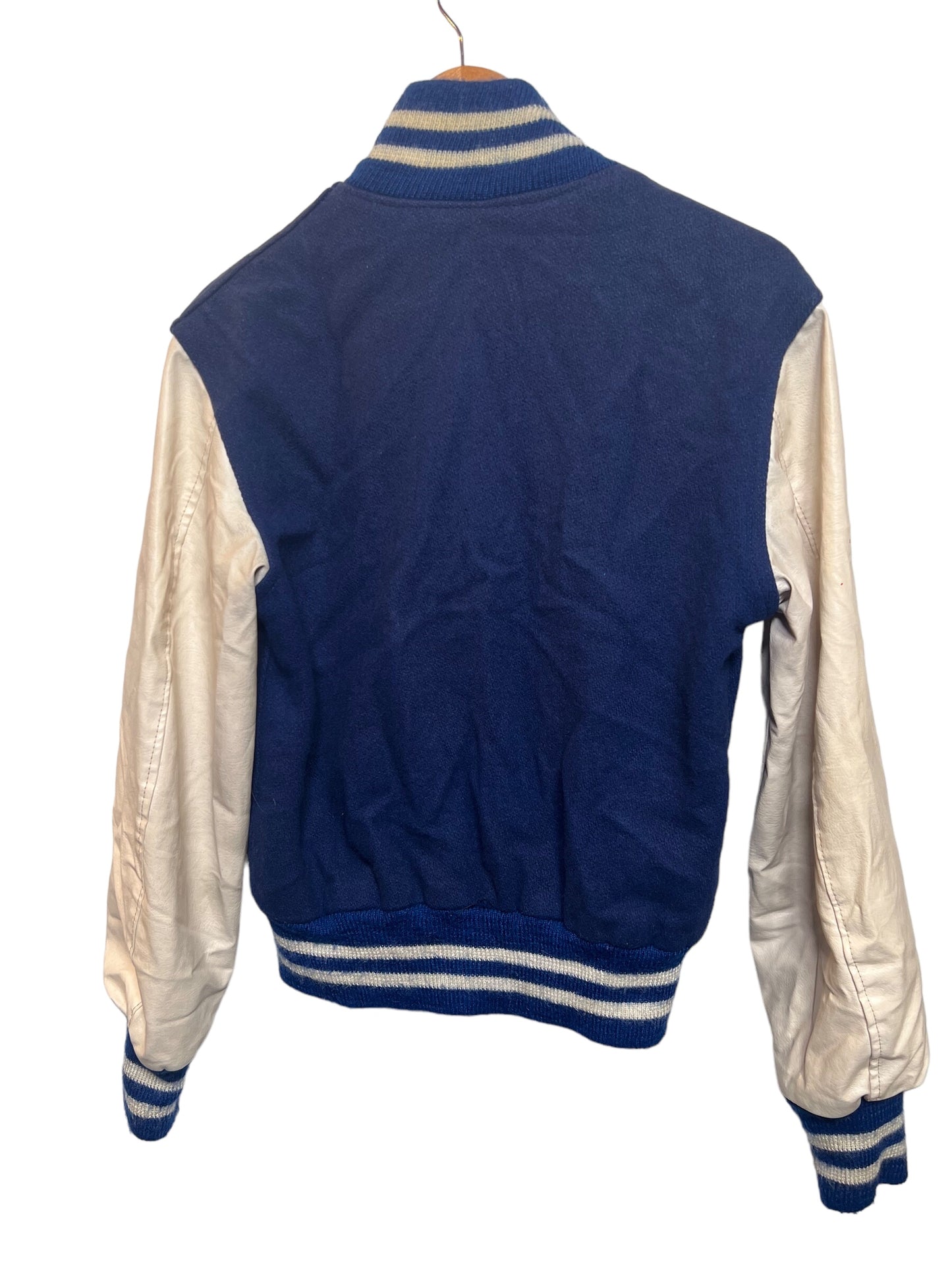 Kaye Bros. Blue White Varsity Jacket (Size L)