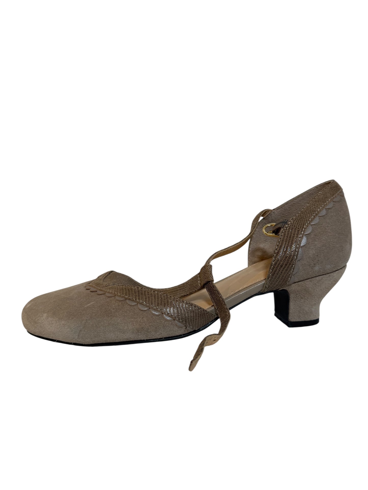 Hotter Suede Low Block Heels (Size 8) EU 41
