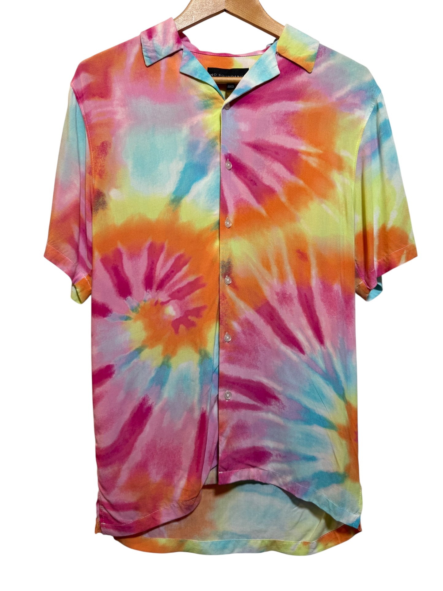 No Boundaries Mens Tie Dye Shirt (Size S)