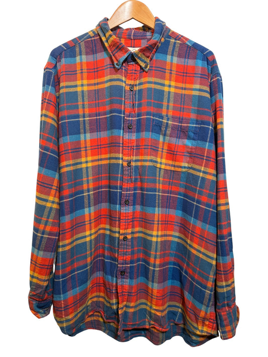 St Johns Bay Mens Red Flannel Shirt (Size XL)