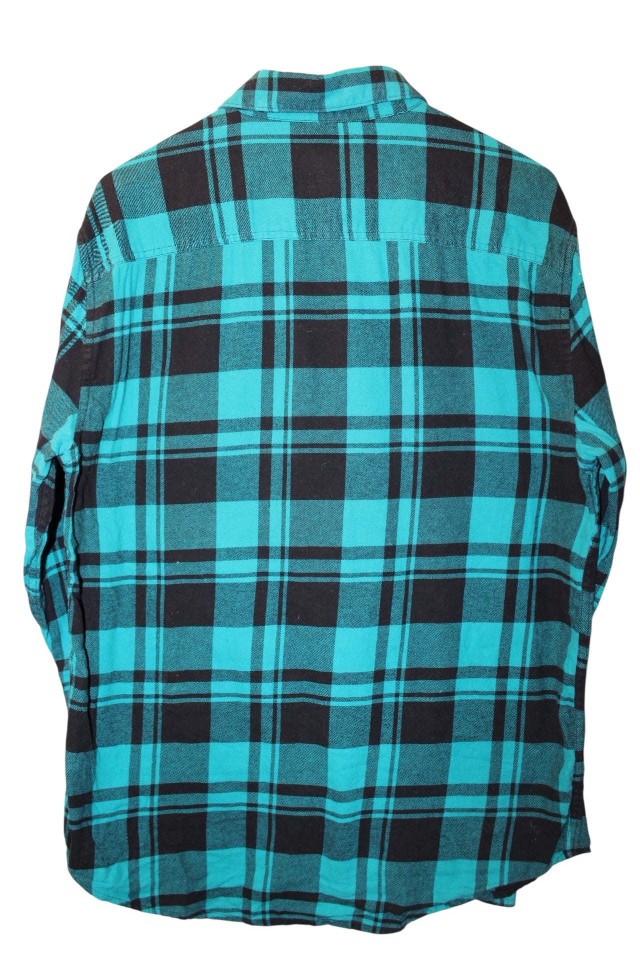 Urban Pipeline Mens Blue Plaid Flannel Shirt (Size L)