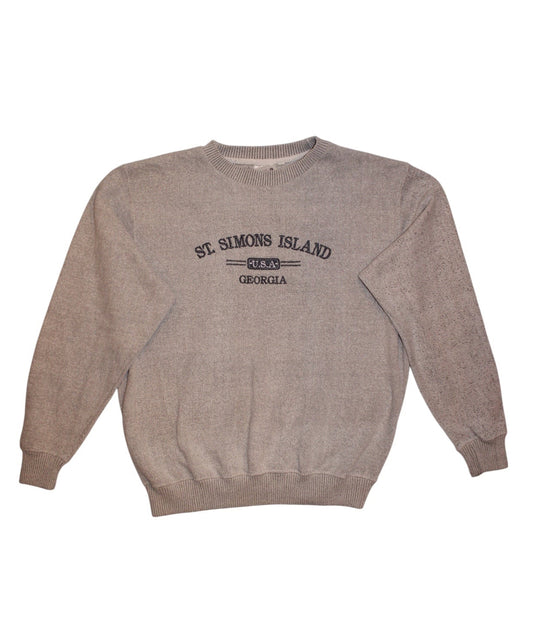 St. Simons Island Mens Grey Sweater (Size S)