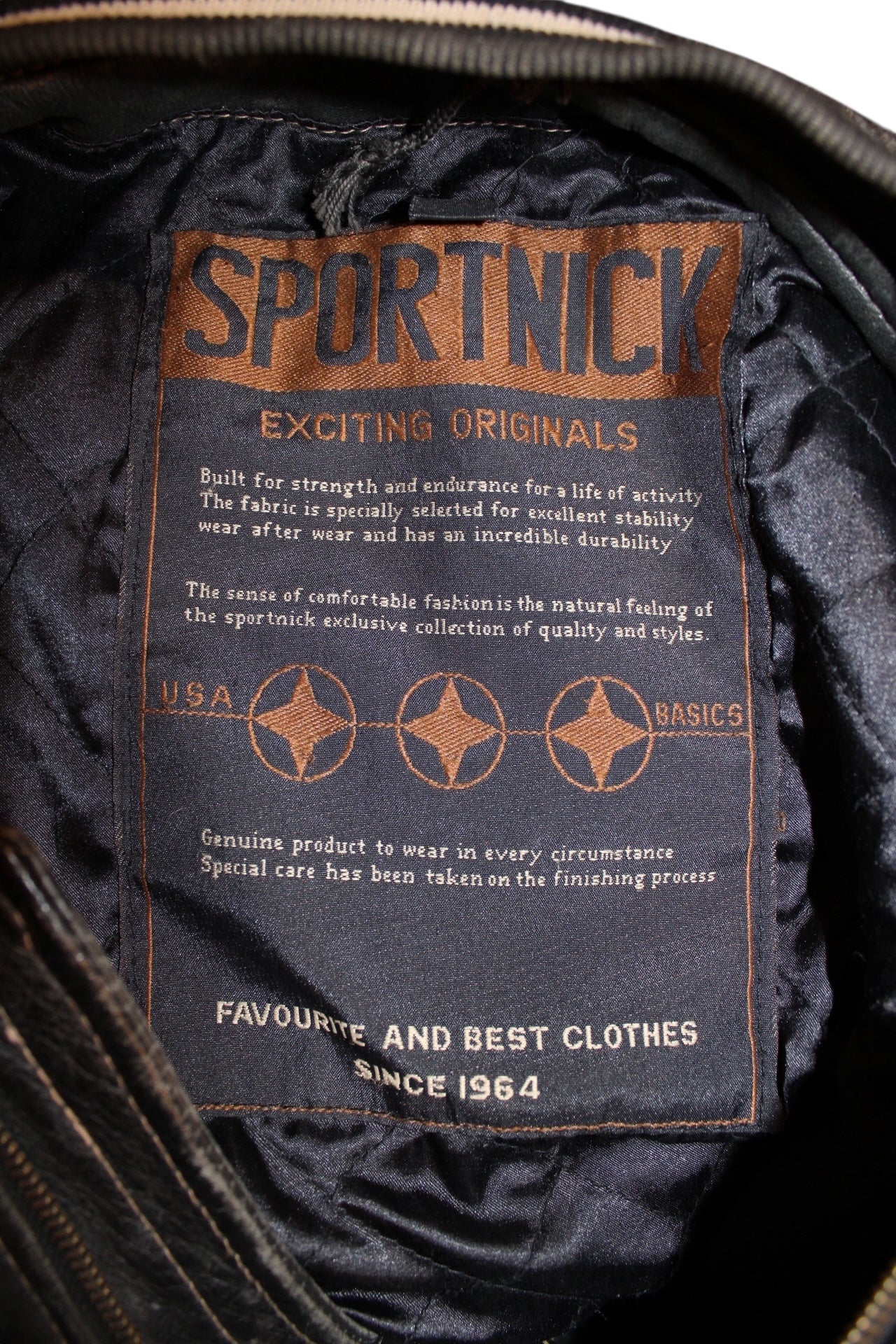 Sportnick Mens Leather Bomber Jacket (Size L)