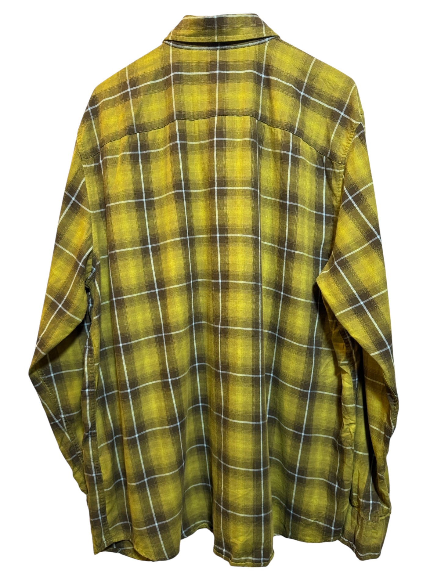 Eddie Bauer Mens green Plaid Flannel Shirt (Size XL)