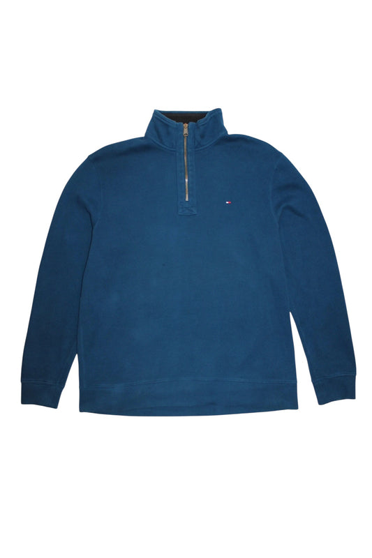 Tommy Hilfiger Mens Blue Quarter Zip (Size L)