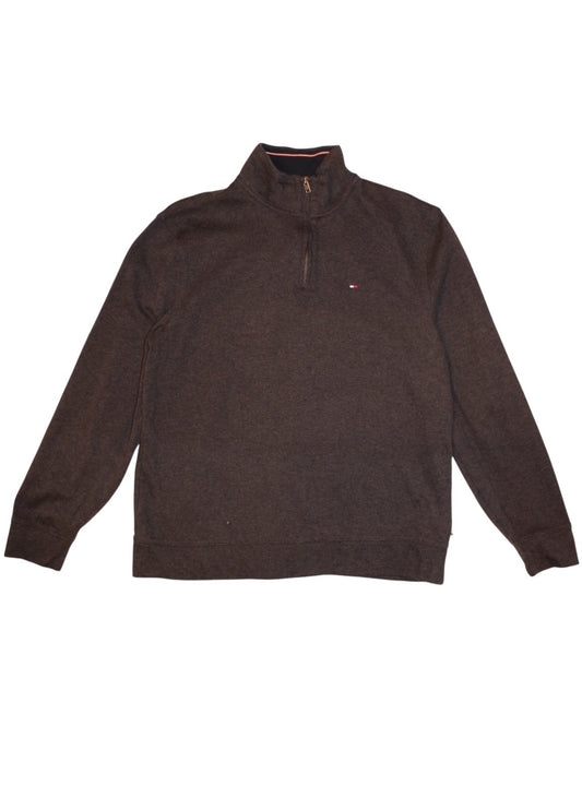 Tommy Hilfiger Mens Grey Quarter Zip (Size L)