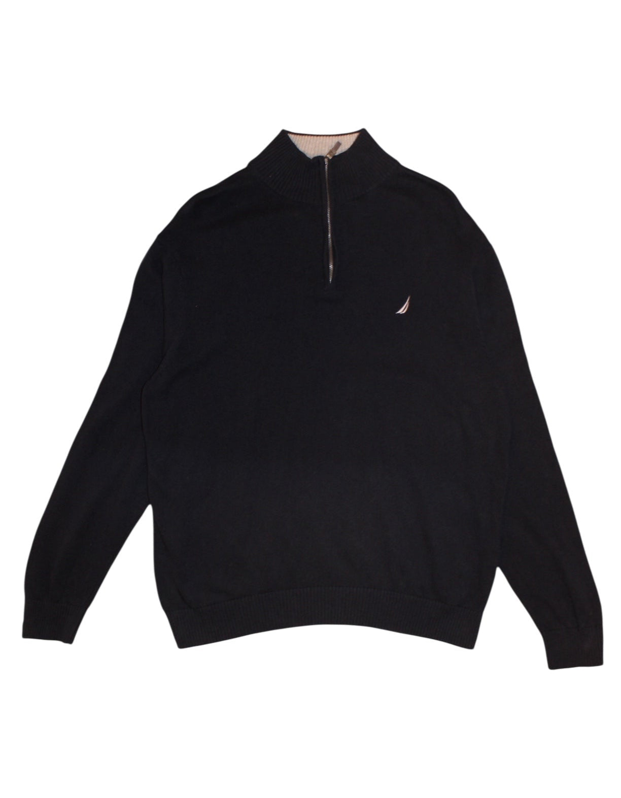 Nautica Mens Navy Quarter Zip (Size XL)