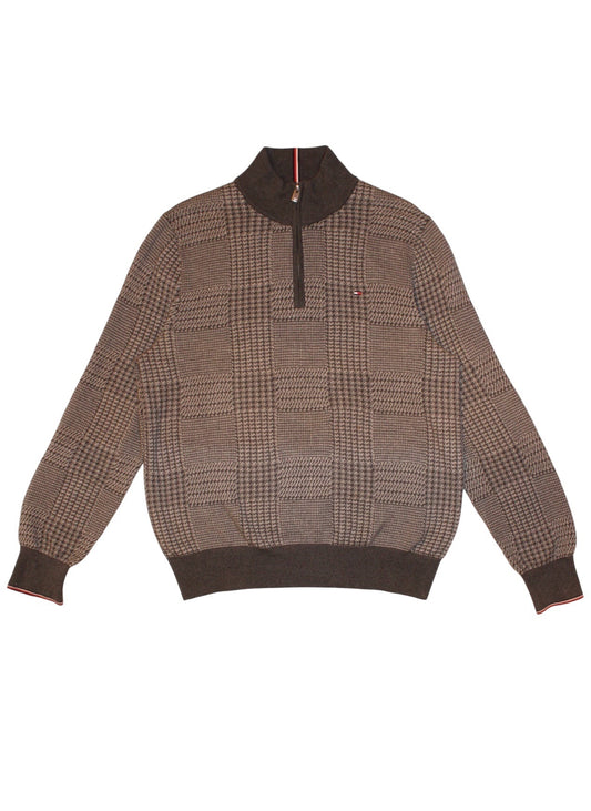 Tommy Hilfiger Mens Green Quarter Zip (Size L)