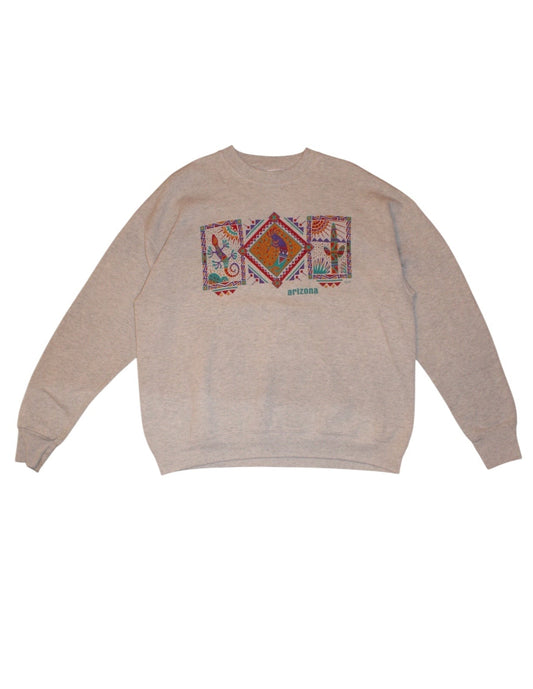 Arizona Mens Grey Graphic Sweatshirt (Size L)