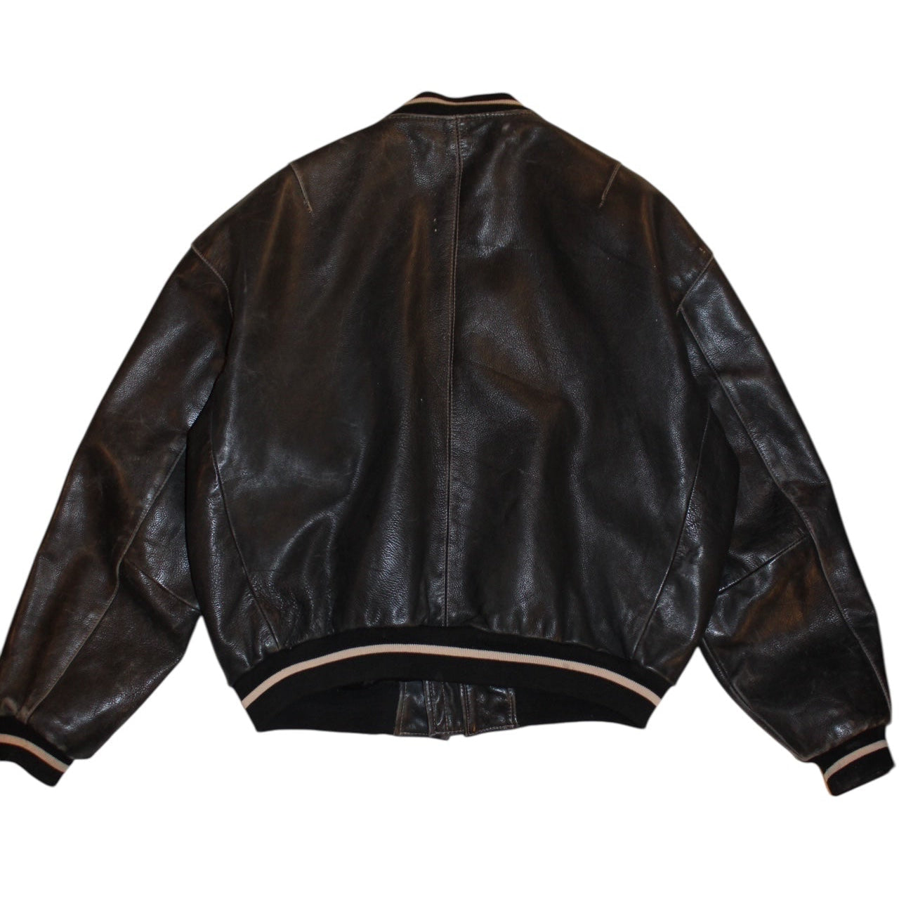Sportnick Mens Leather Bomber Jacket (Size L)