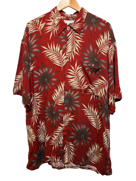 Pierre Cardin Mens Red Hawaiin Shirt (Size XL)