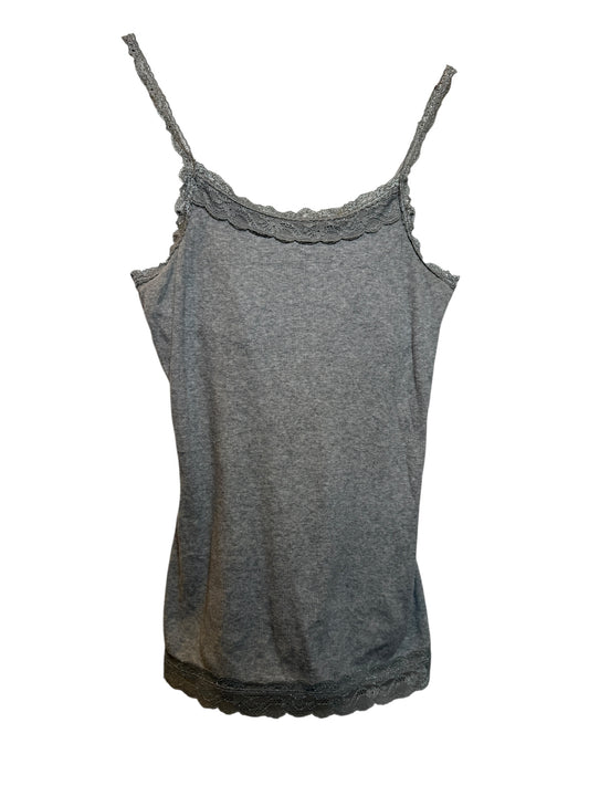Green Soda Women's Grey Lace Top (Size L)