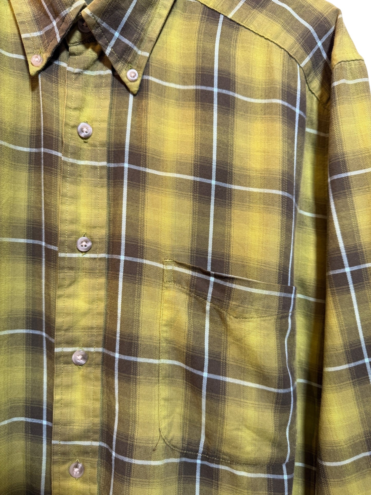 Eddie Bauer Mens green Plaid Flannel Shirt (Size XL)