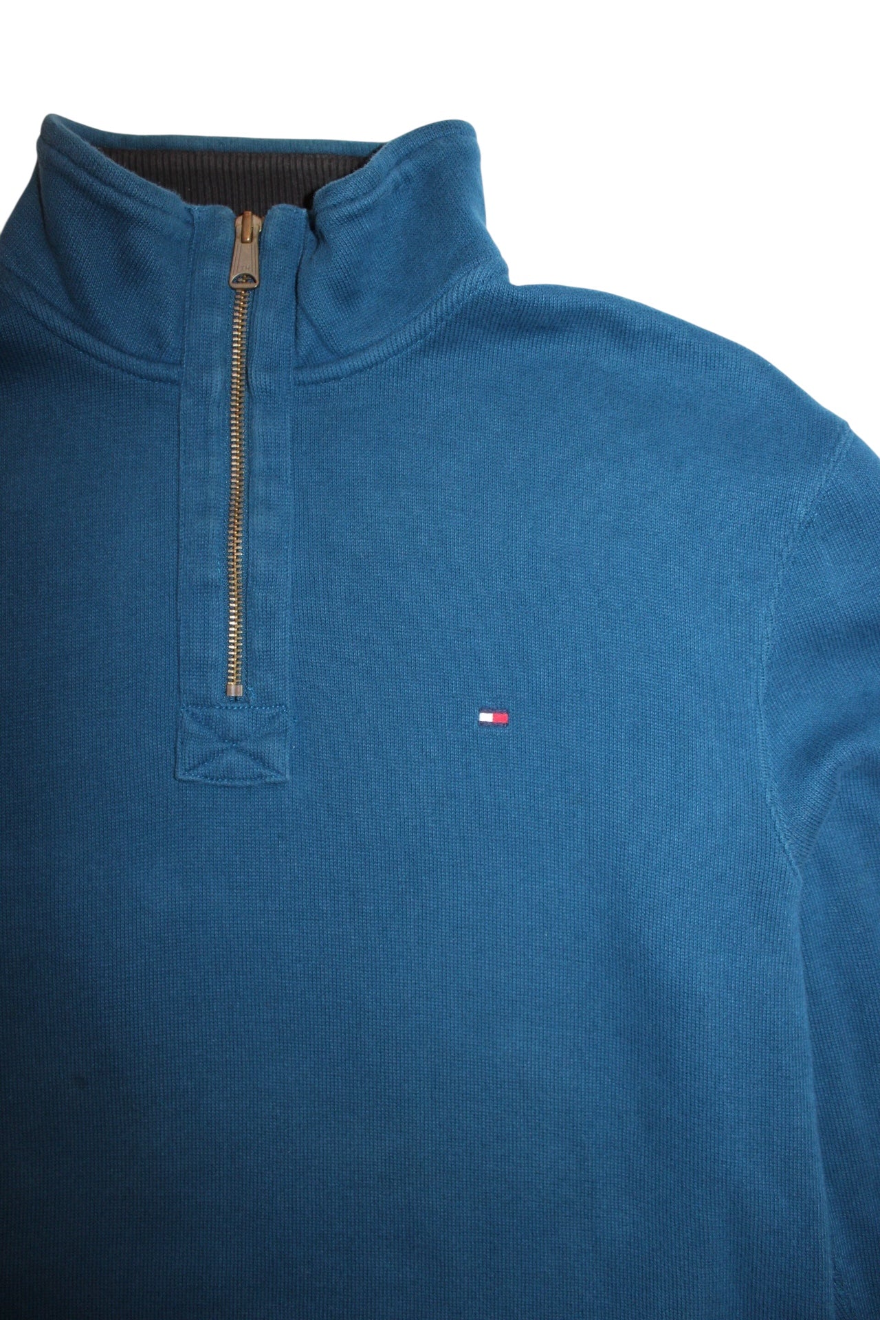 Tommy Hilfiger Mens Blue Quarter Zip (Size L)
