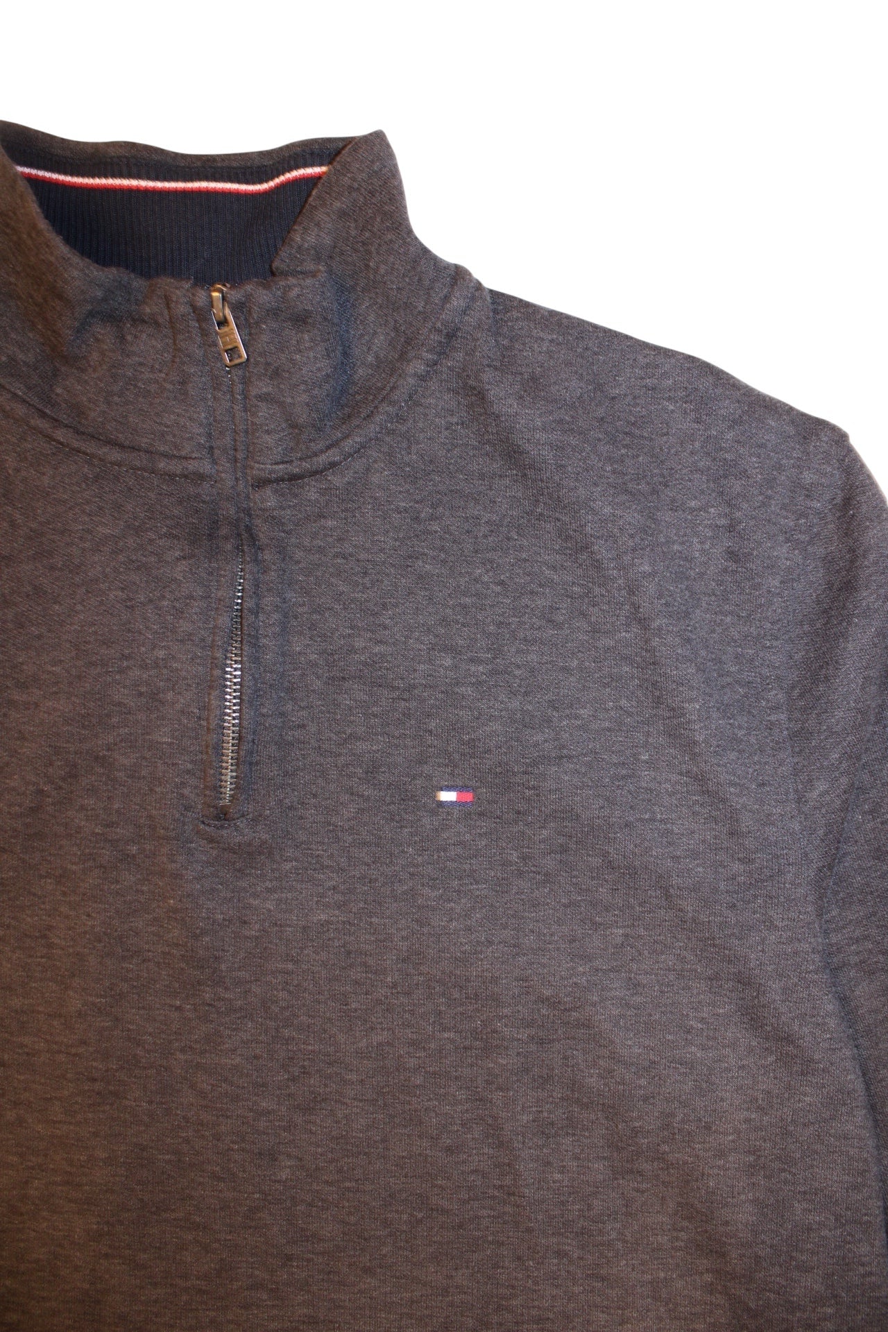 Tommy Hilfiger Mens Grey Quarter Zip (Size L)