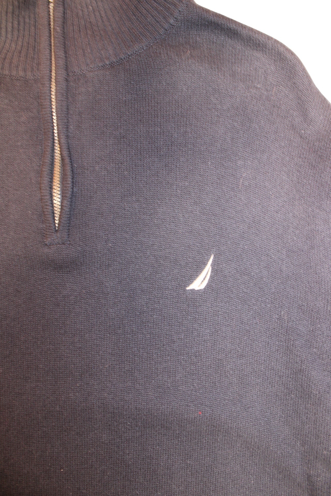 Nautica Mens Navy Quarter Zip (Size XL)