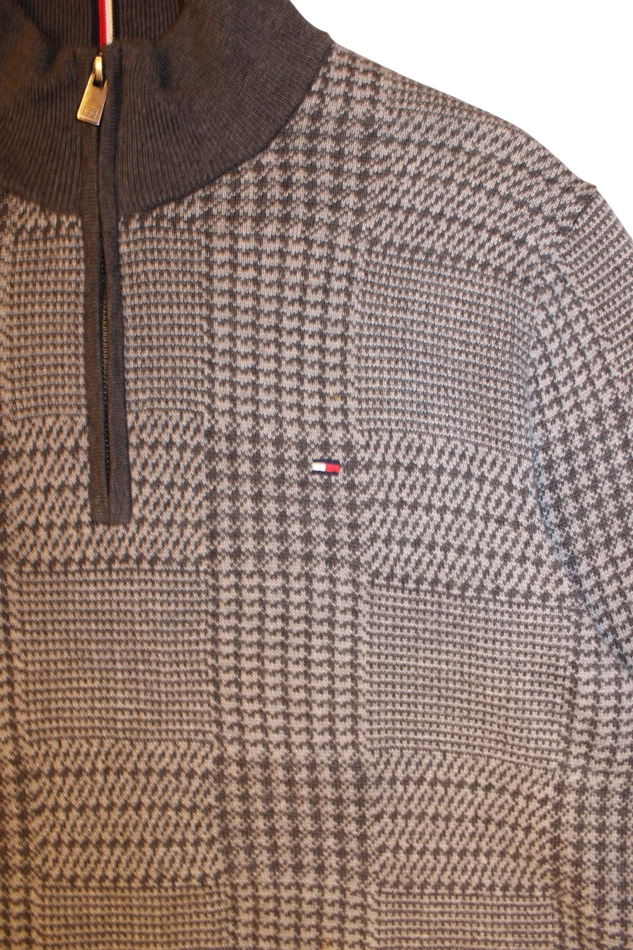 Tommy Hilfiger Mens Green Quarter Zip (Size L)