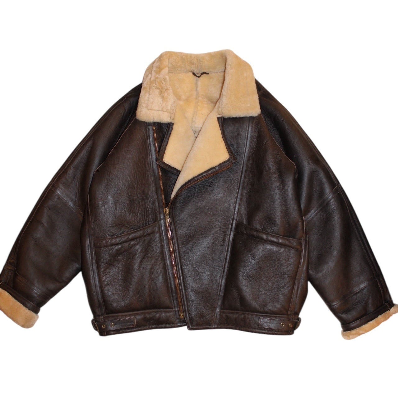 Sardar Mens Flying Sheepskin Jacket (Size XL)