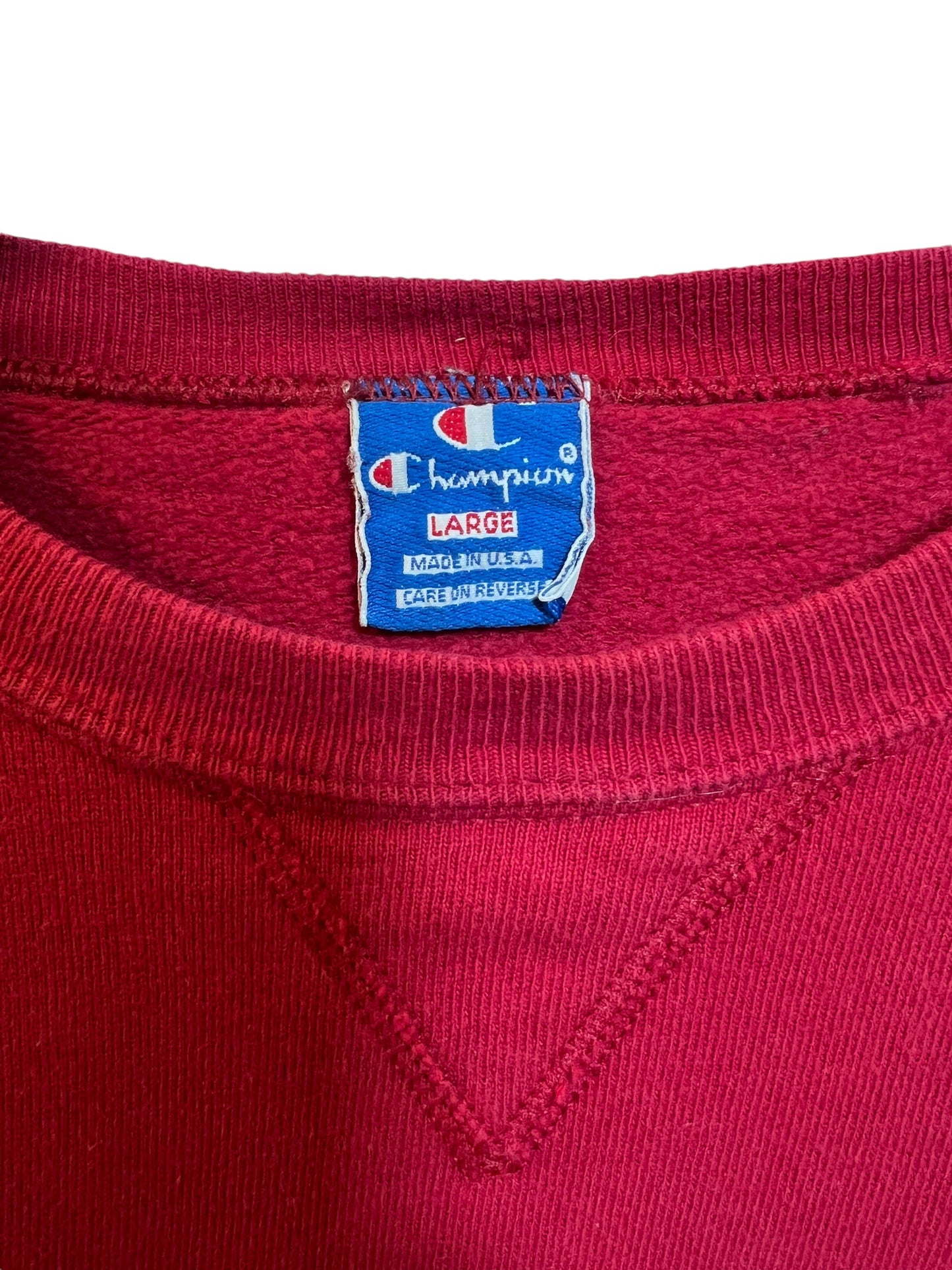 Red Champion Mens Sweatshirt (Size L)