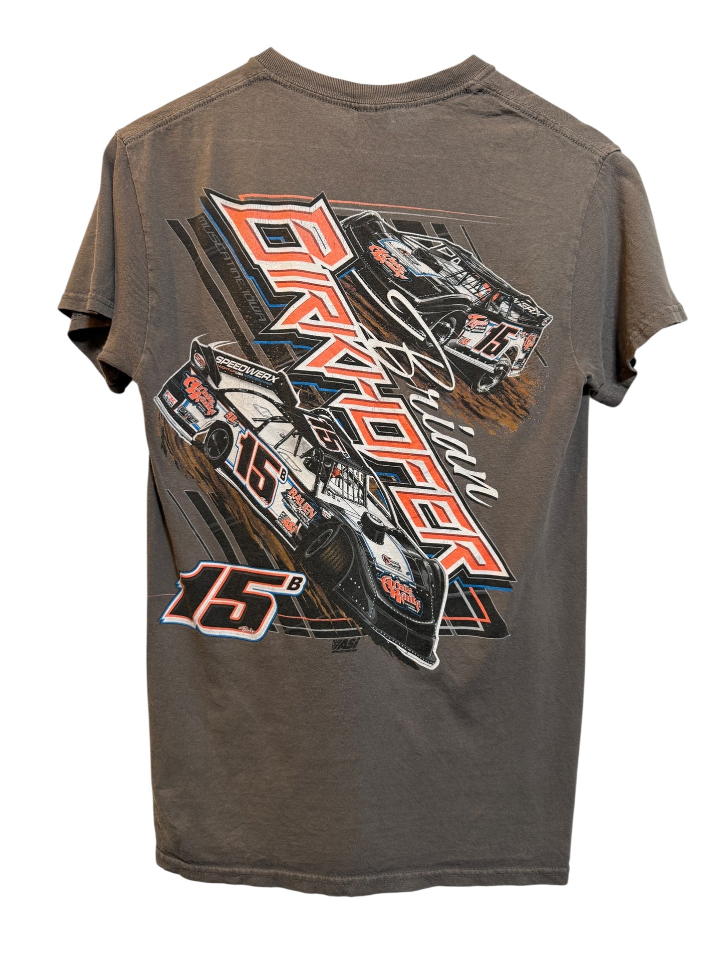 Brain Birkhover Mens Grey Racing T Shirt (Size S)