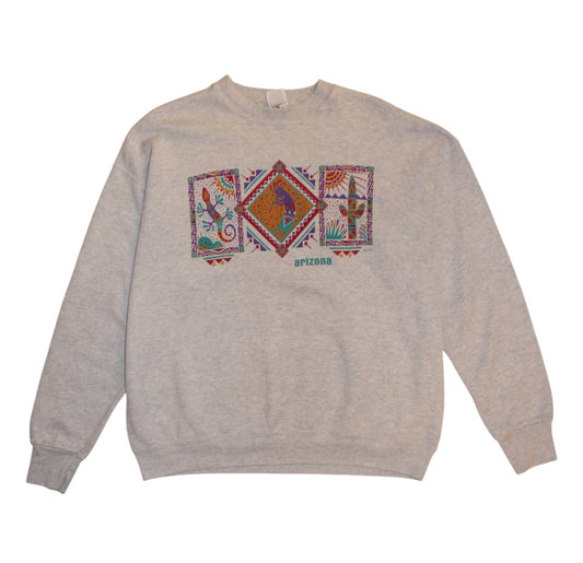 Arizona Mens Grey Graphic Sweatshirt (Size L)