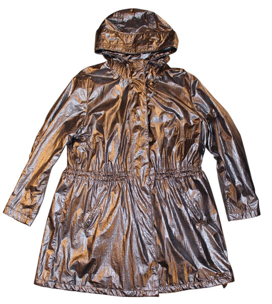 Madeleine Silver Trench Coat (Size XL)