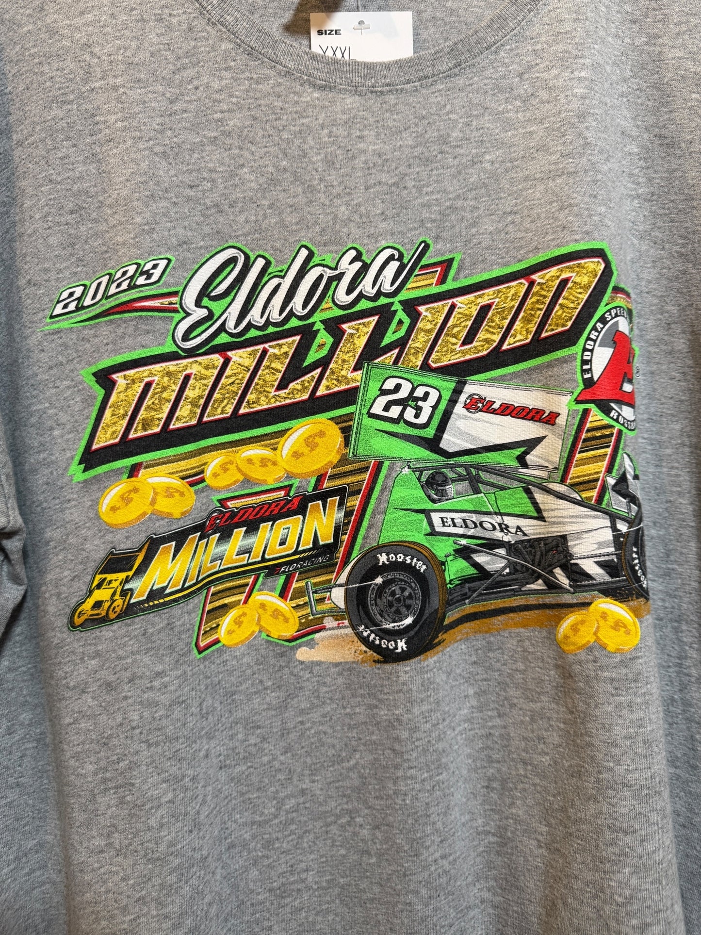 Eldora Million Women's Grey T Shirt (Size XXXL)