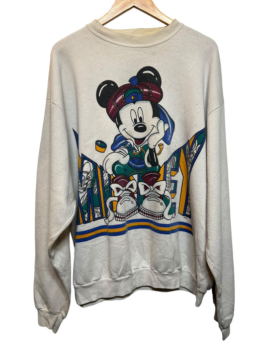 White Mickey Women's Sweatshirt (Size XL)