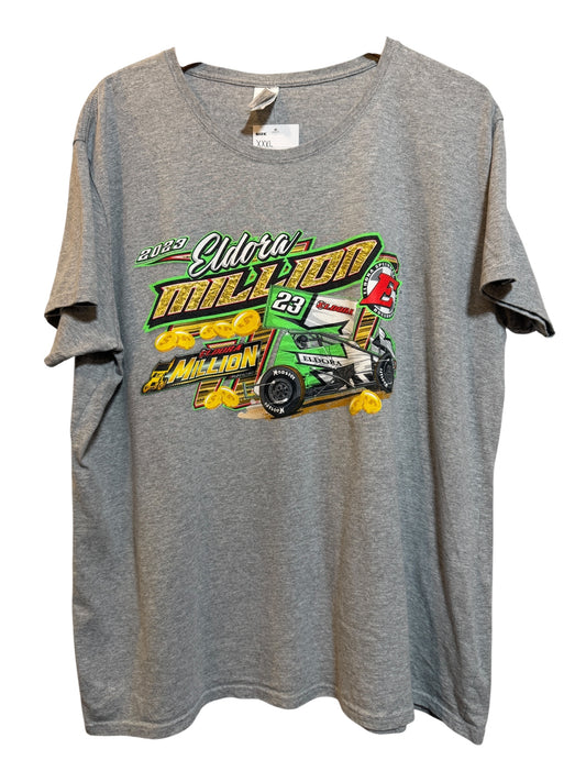 Eldora Million Women's Grey T Shirt (Size XXXL)