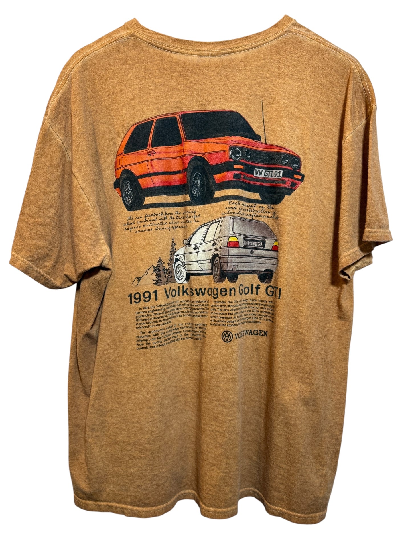 Volkswagen Mens Brown T Shirt (Size XL)