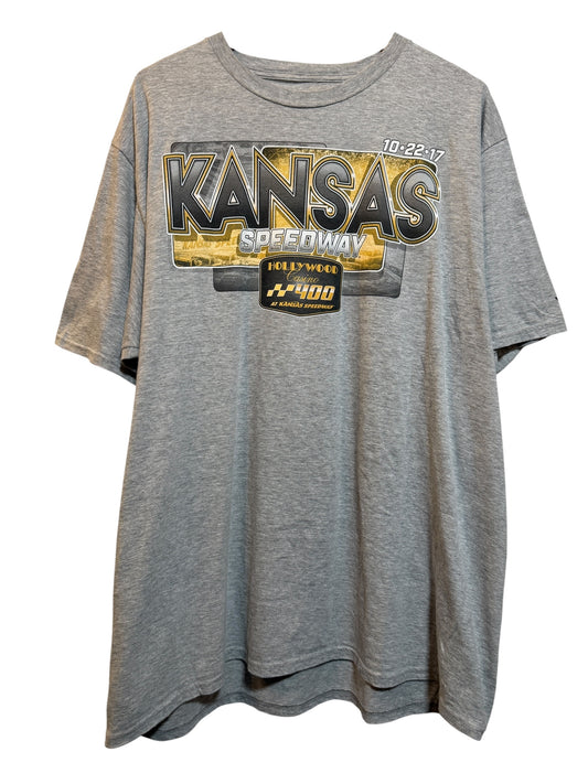Kansas Speedway Mens Grey T Shirt (Size XXL)