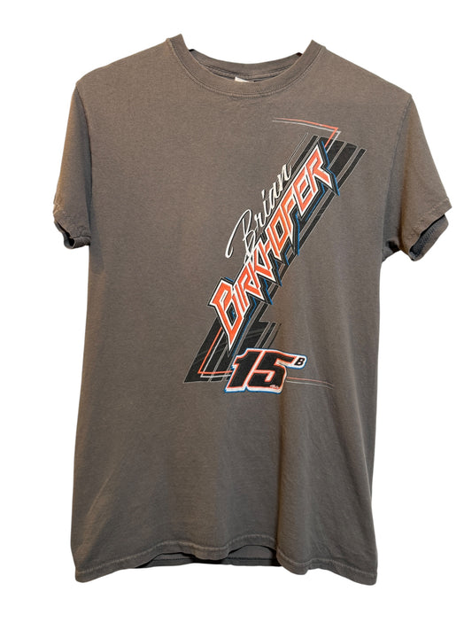 Brain Birkhover Mens Grey Racing T Shirt (Size S)
