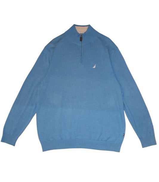 Nuautica Mens Blue Quarter Zip (Size XL)