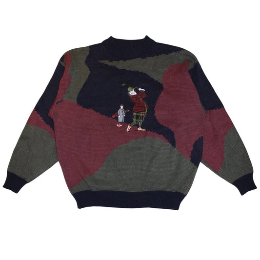 Pagliano Mens Green Knitted Sweater (Size M)