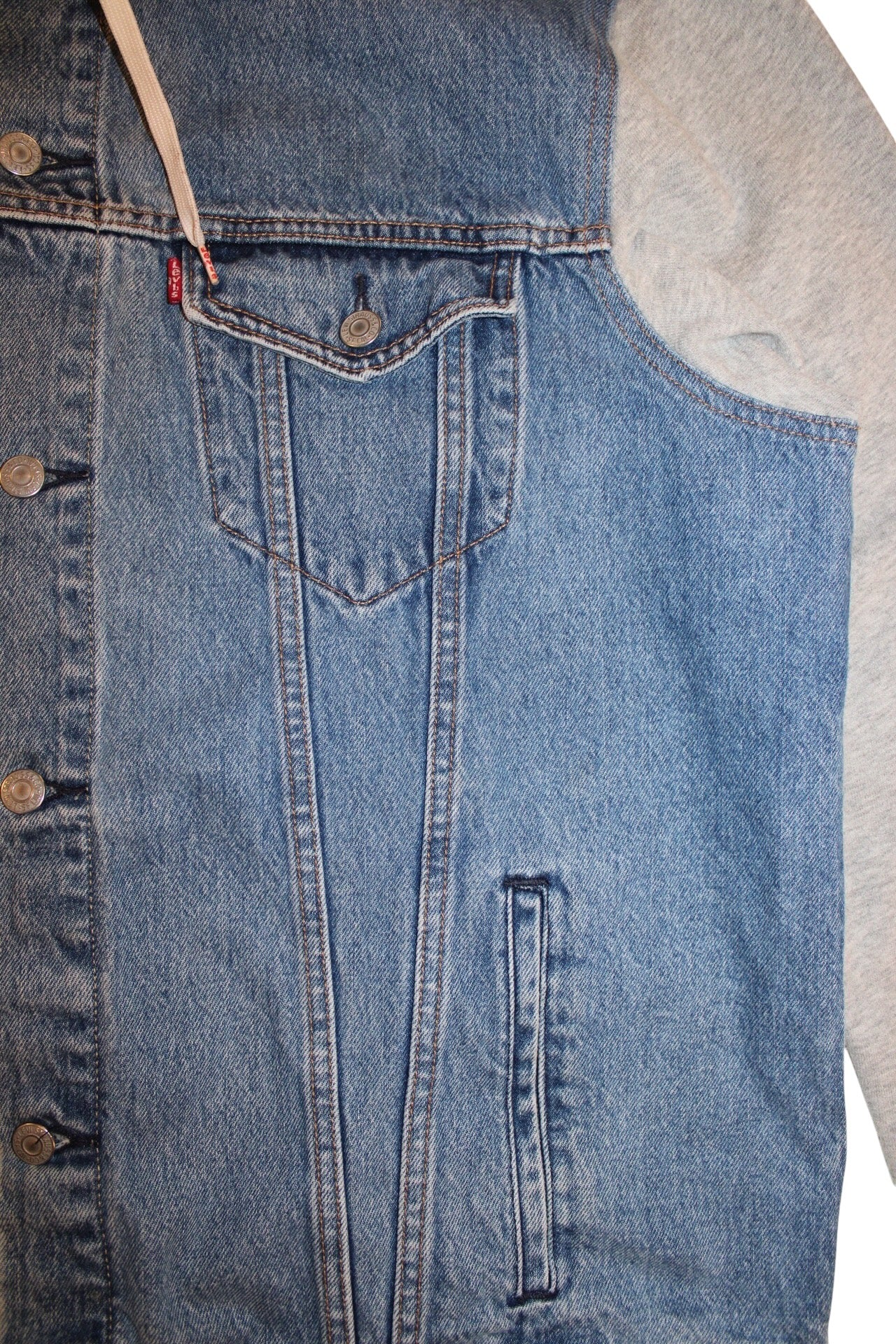 Levi Mens Denim Hoodie (Size XL)