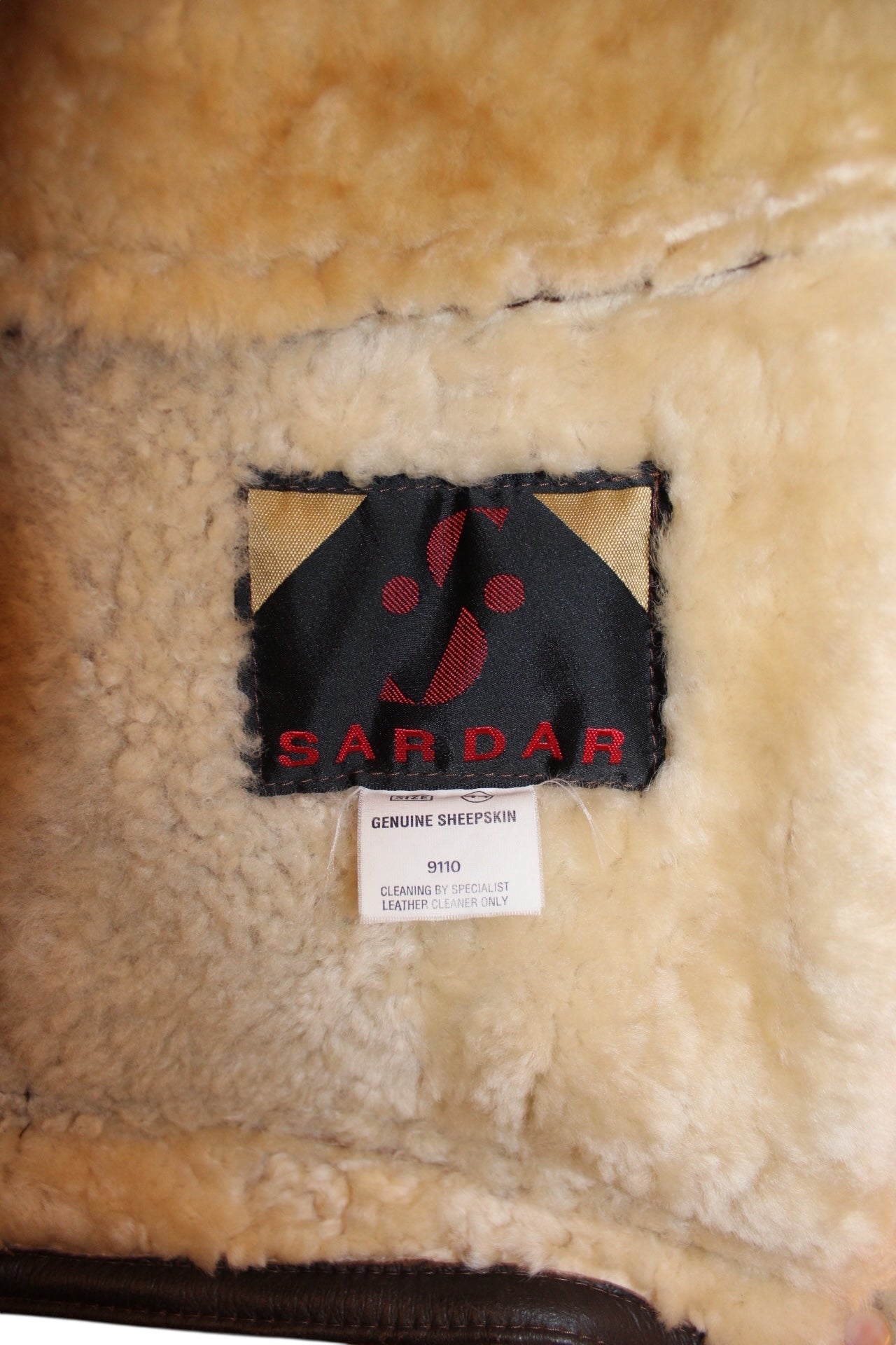 Sardar Mens Flying Sheepskin Jacket (Size XL)