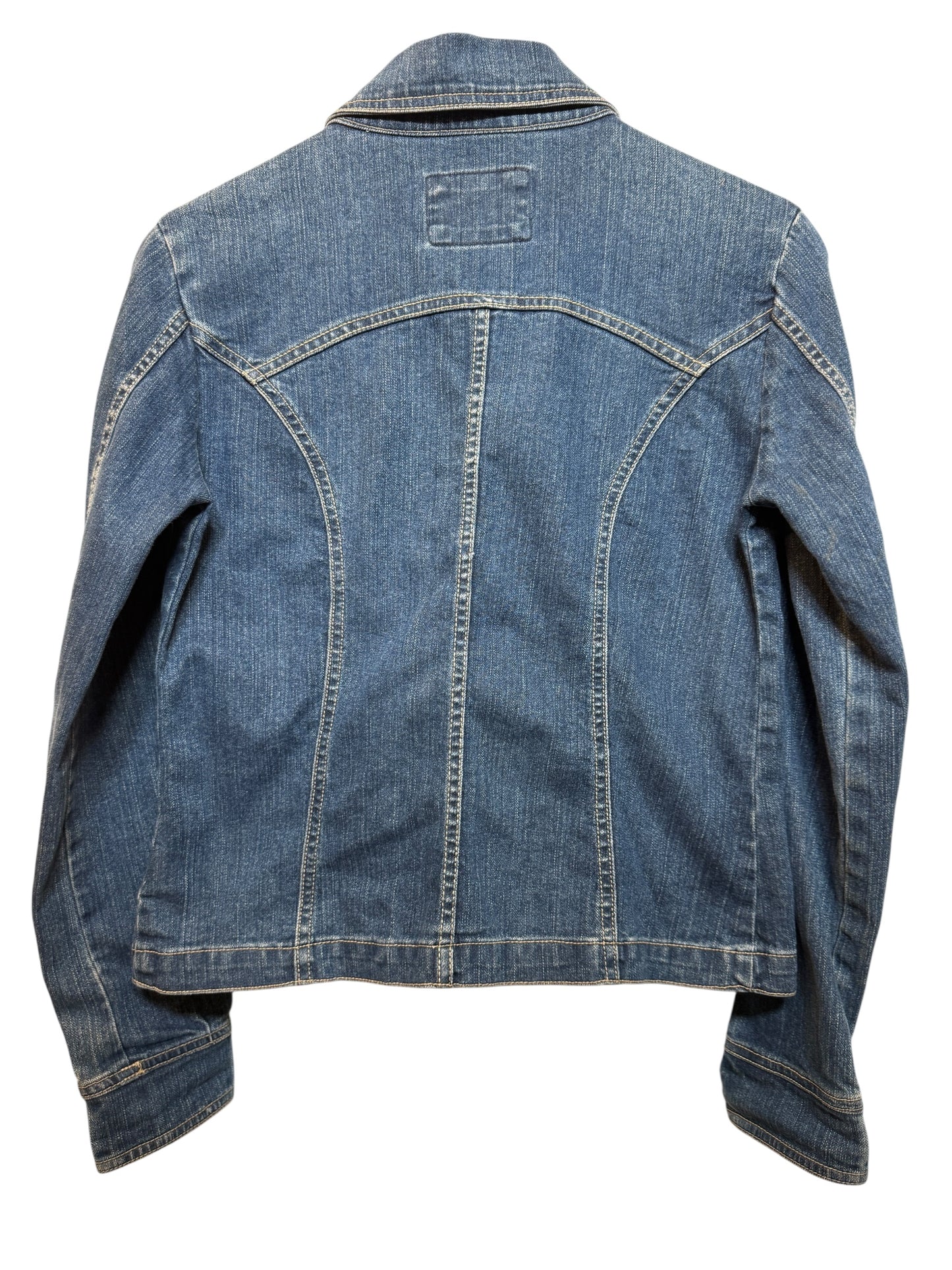 Hikit Jeans Women's Blue Denim Jacket (Size S)