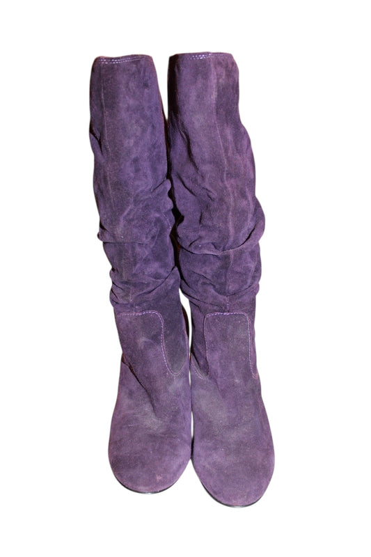 Suede Slouch Boots (UK Size 6)