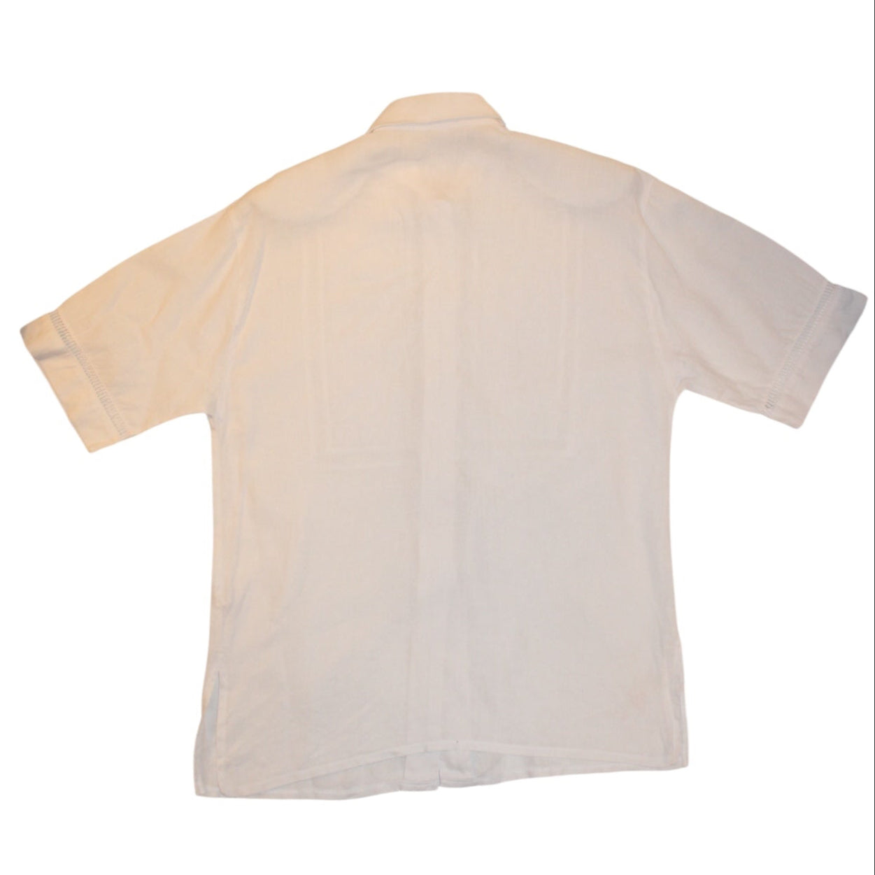 White Linen Women's Blouse (Size XL)