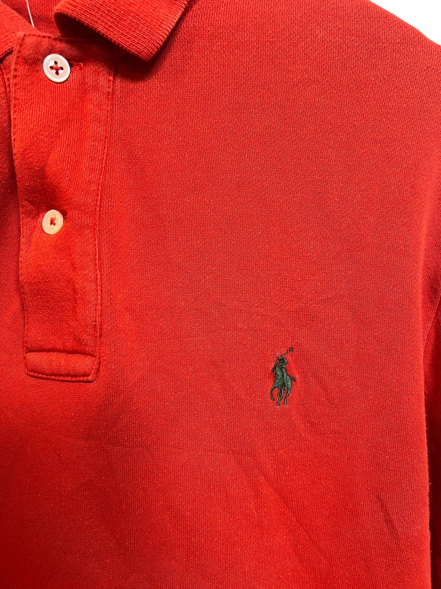 Ralph Lauren Orange Long Sleeve Polo (Size L)