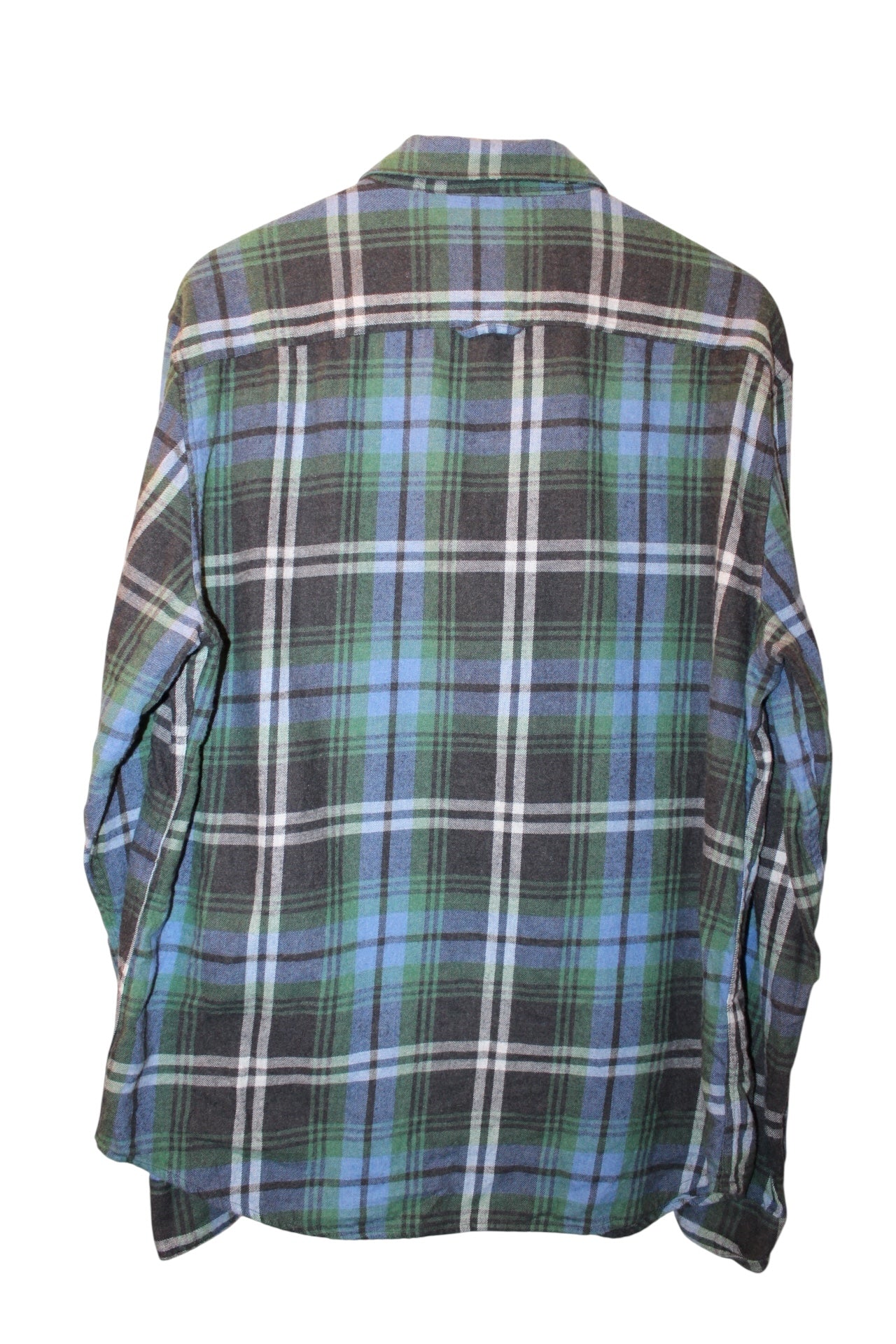 Urban Pipeline Mens Blue Plaid Flannel Shirt (Size XL)