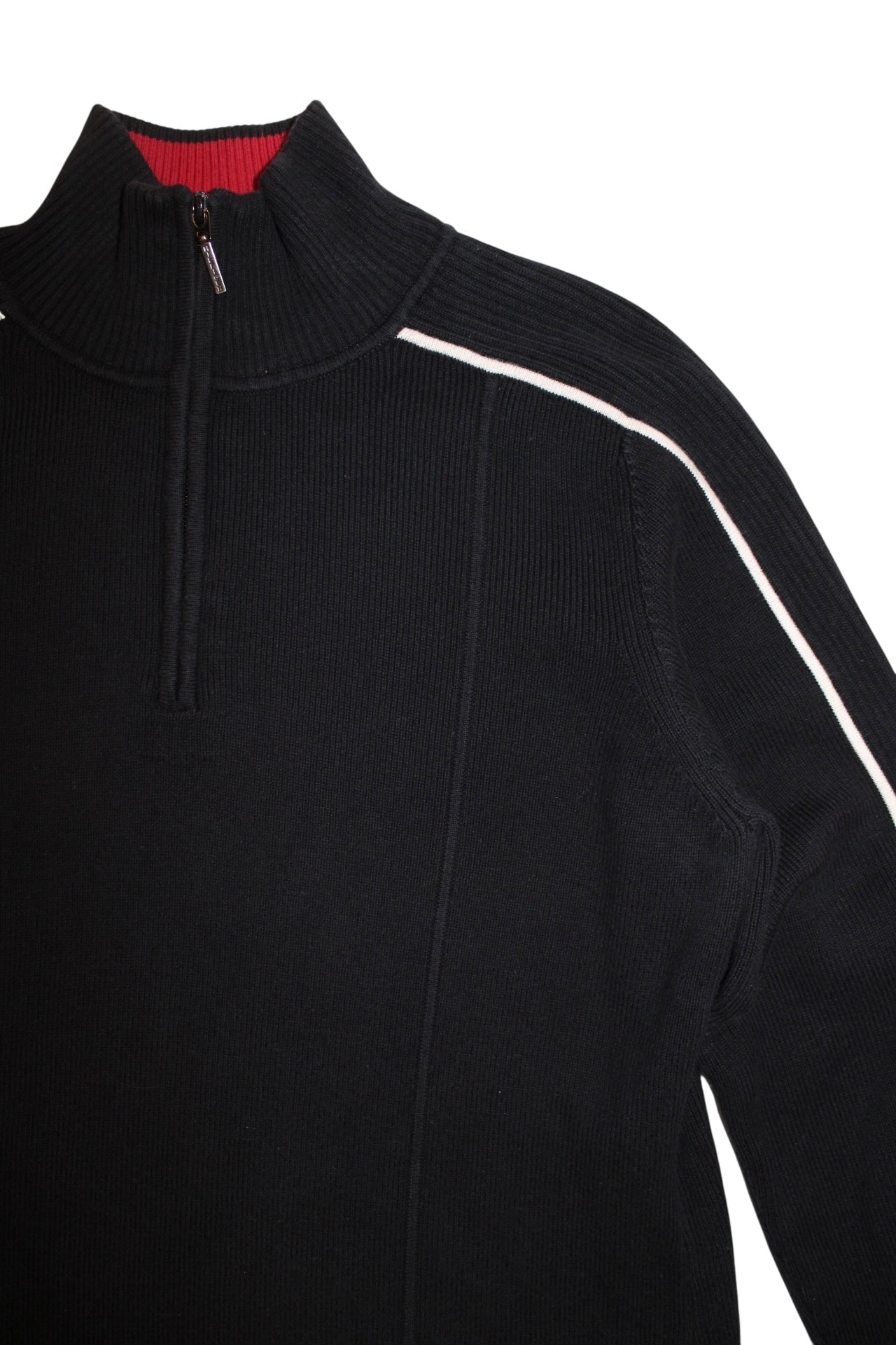 Tommy Hilfiger Mens Black Track Quarter Zip (Size XL)