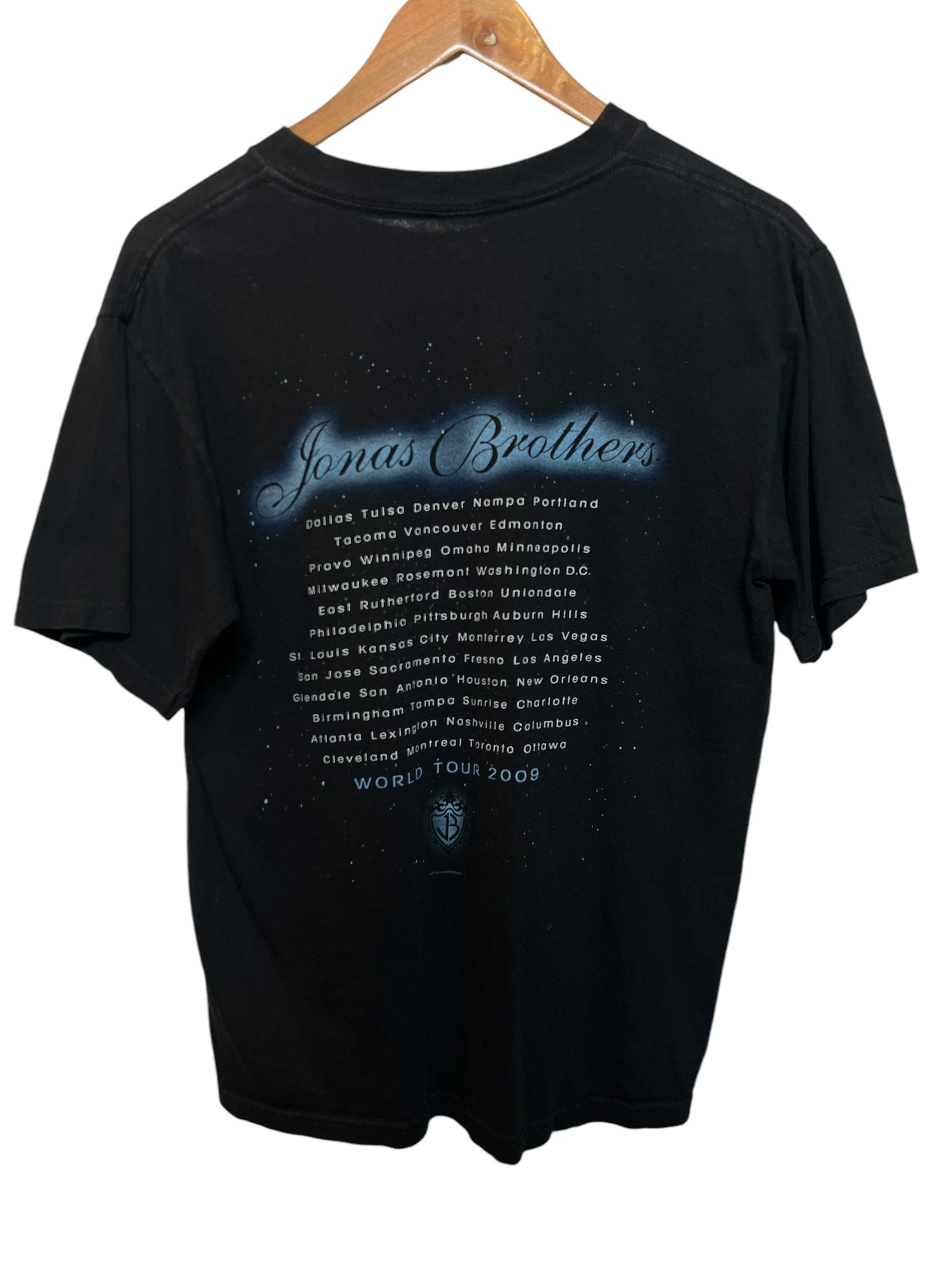 Jonas Brothers Black Tour T Shirt (Size M)