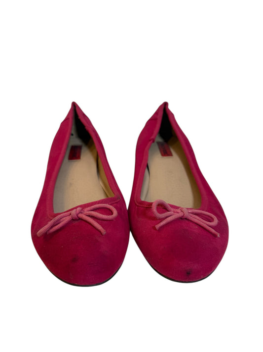 London Rebel Pink Suede Ballet Style Shoe ( Size 8)