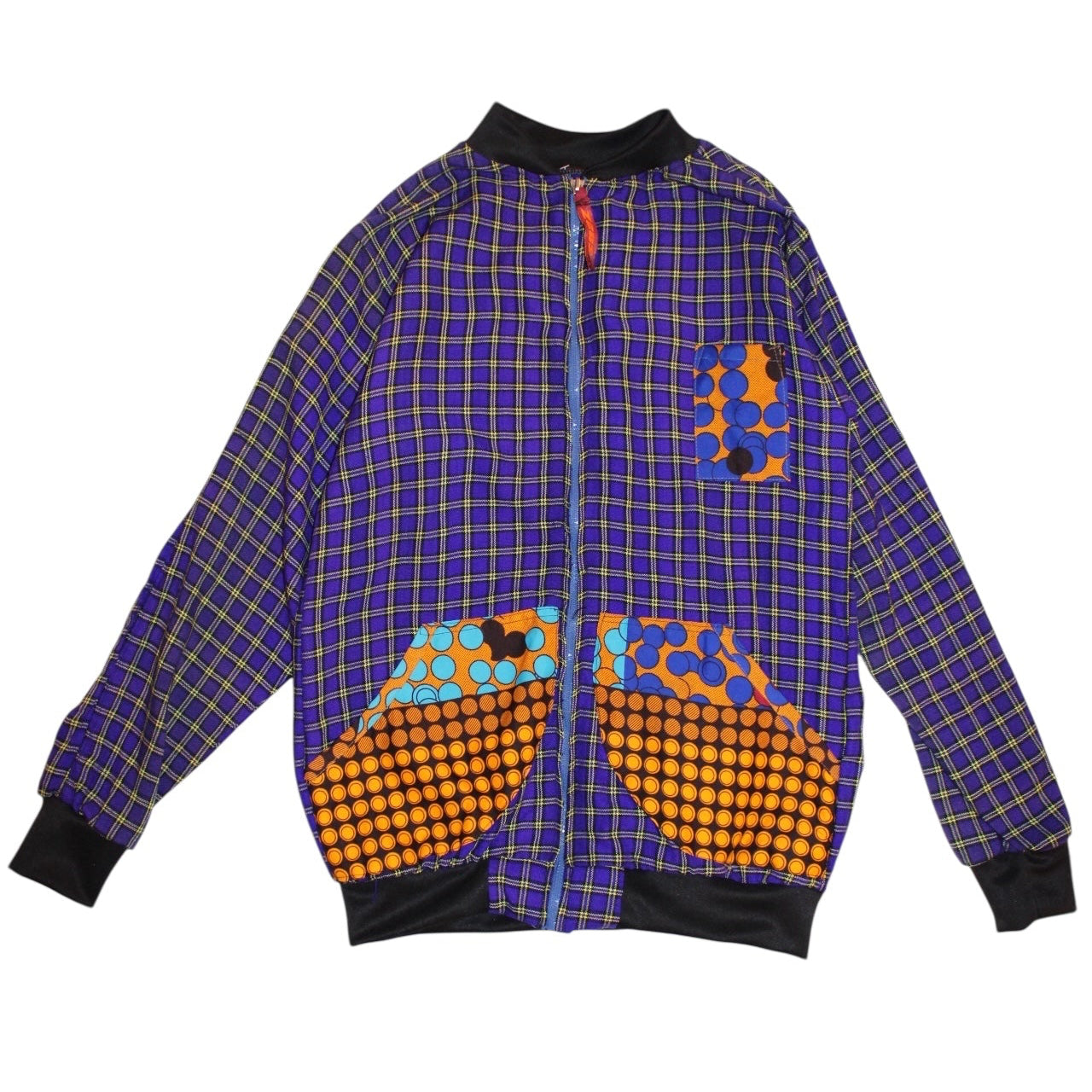 Chequered Mens Zipped Jacket (Size S)