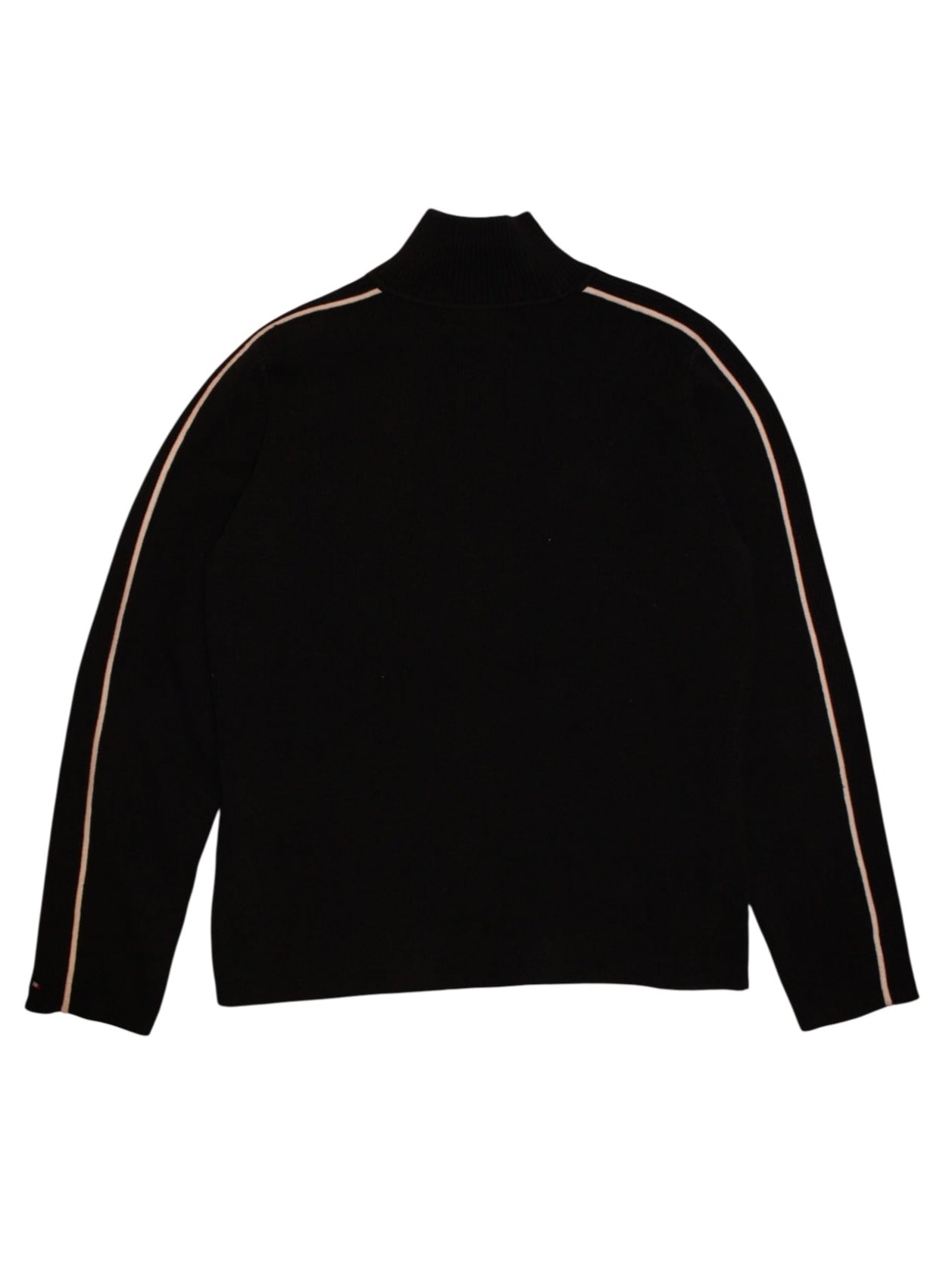 Tommy Hilfiger Mens Black Track Quarter Zip (Size XL)
